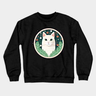 Turkish Van Cat Xmas Ornament, Love Cats Crewneck Sweatshirt